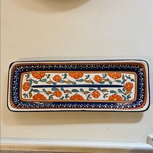 Mexican Floral Handpainted Ceramic Serving Platter